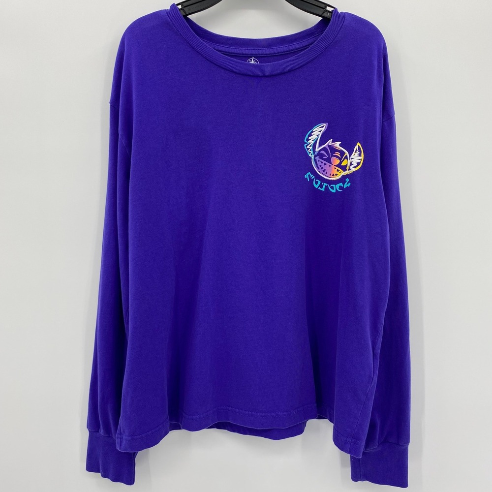 Disney Store Asia Stitch Long Sleeve T Shirt Purple Graphic Top Women's Medium
